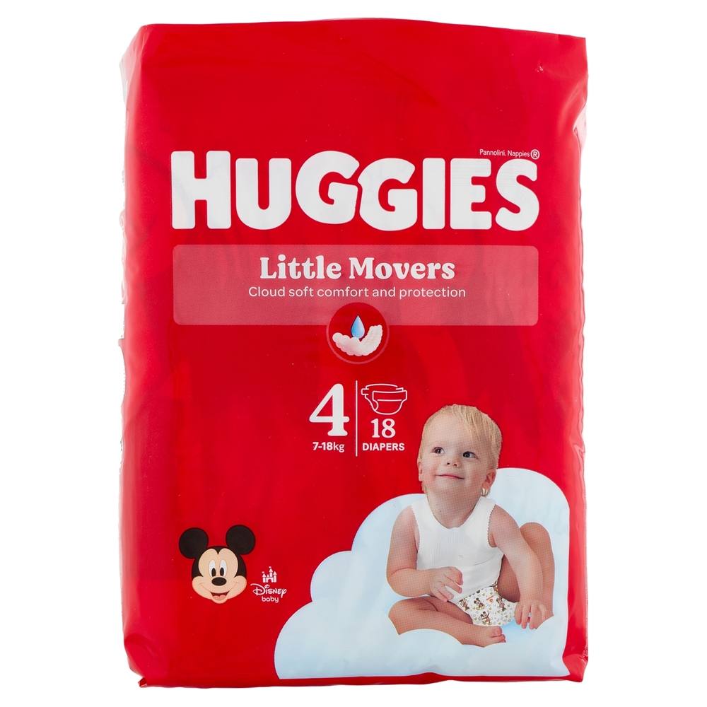 Huggies ultra comfort Pannolini 4 7-18 Kg 18 pz